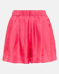 ASCENO Shorts Zurich in twill di seta Rosa