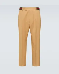 Gucci Pantaloni regular in twill Beige