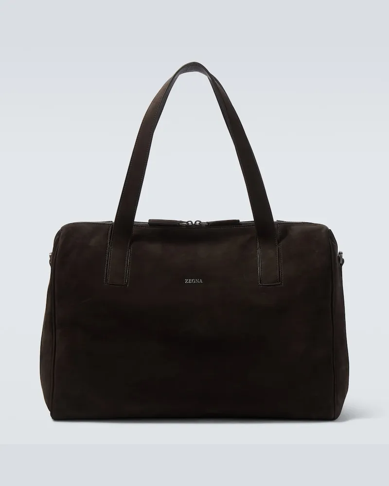 Ermenegildo Zegna Borsa da viaggio in pelle Marrone