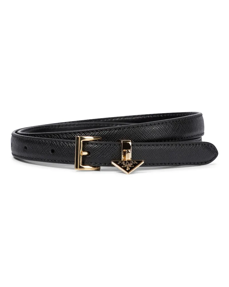 Prada Cintura in pelle Saffiano Nero