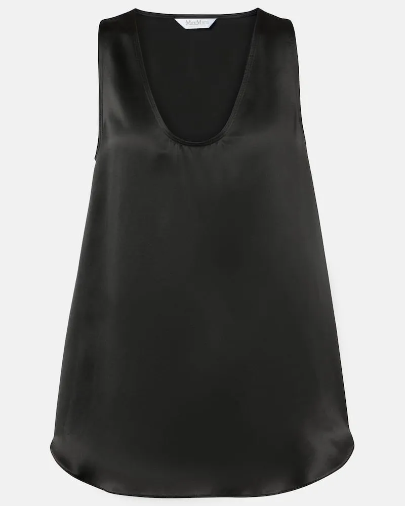 Max Mara Tank top Filly in seta Nero