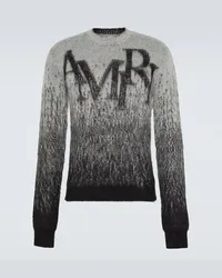 Amiri Pullover in misto alpaca e mohair con logo Grigio