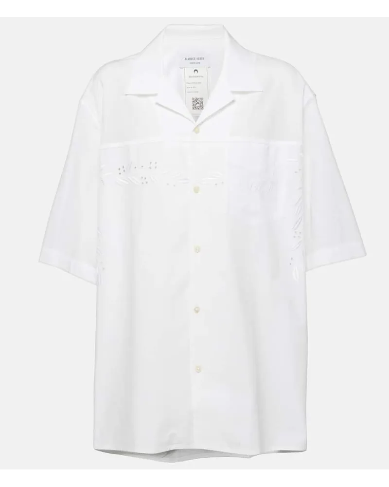 Marine Serre Camicia bowling Household in cotone Bianco