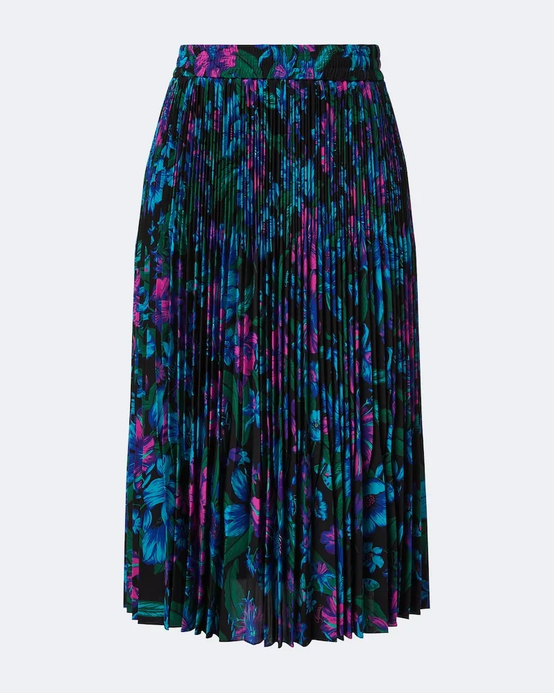 Gucci Gonna midi in georgette di seta plissé Multicolore