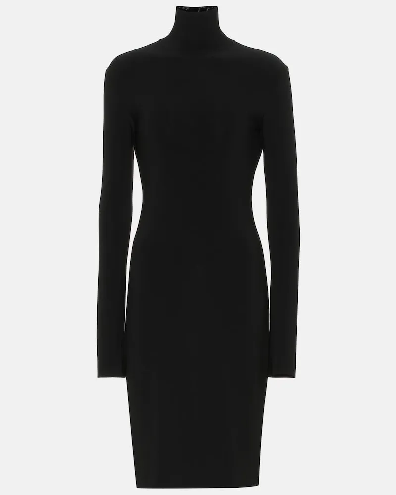 Norma Kamali Abito dolcevita in jersey stretch Nero
