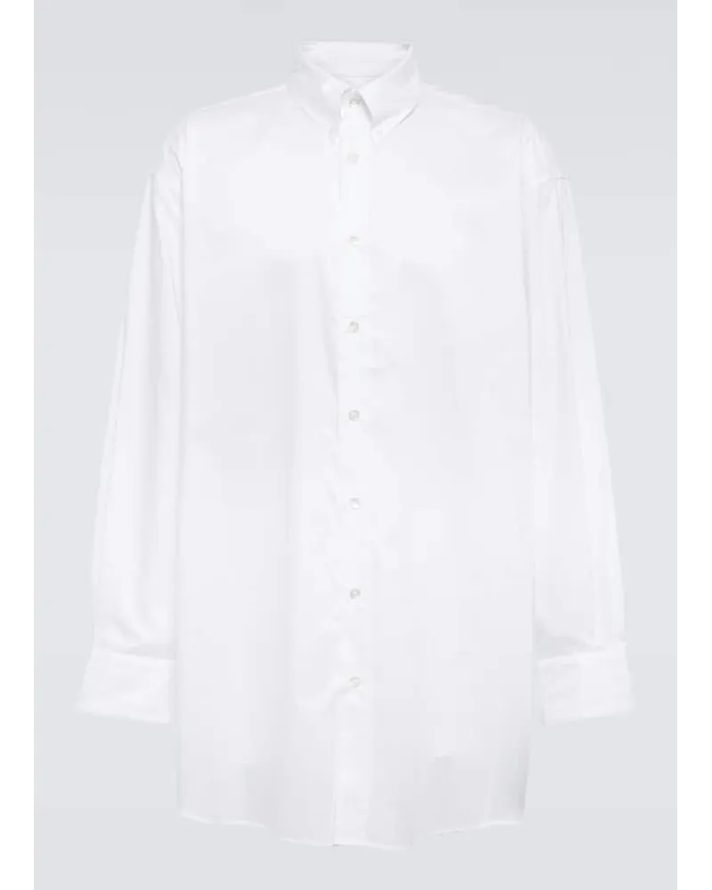 Maison Margiela Camicia in popeline di cotone Bianco