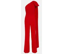 Jumpsuit asimmetrica in cady con fiocco