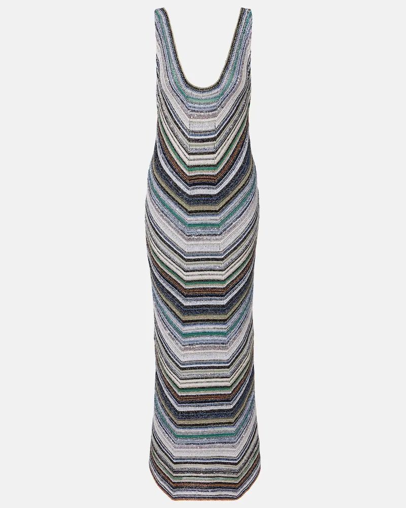 Missoni Abito lungo con lamÃ© a righe Multicolore