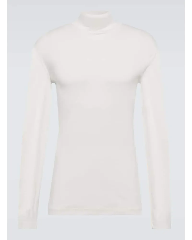 Christophe Lemaire Lupetto in jersey di cotone Bianco