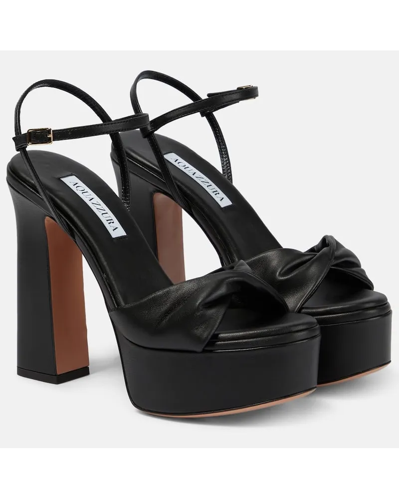 Aquazzura Sandali con plateau Twist Plateau 120 Nero