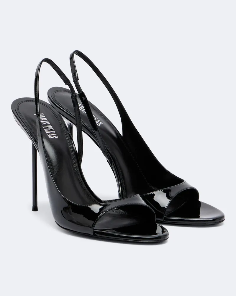 Paris Texas Sandali slingback Lidia in vernice Nero