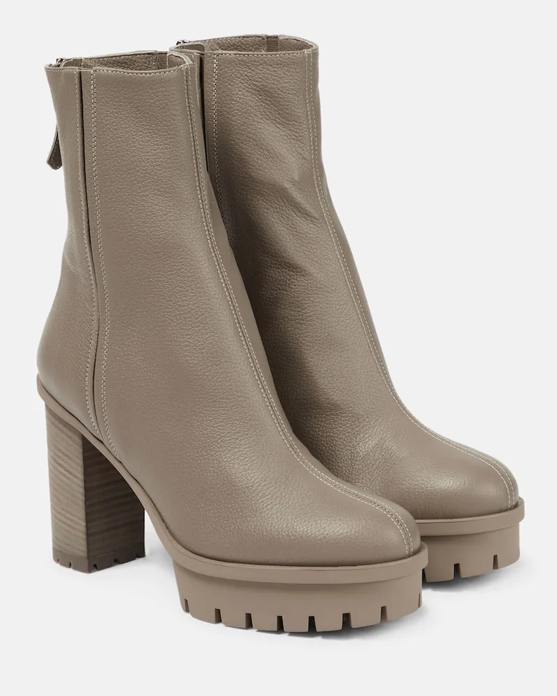 Aquazzura Stivaletti Francoise in pelle Grigio