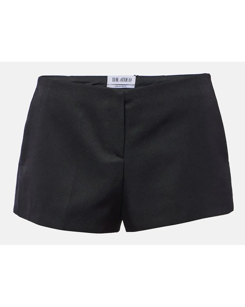 ATTICO Shorts in lana vergine Nero