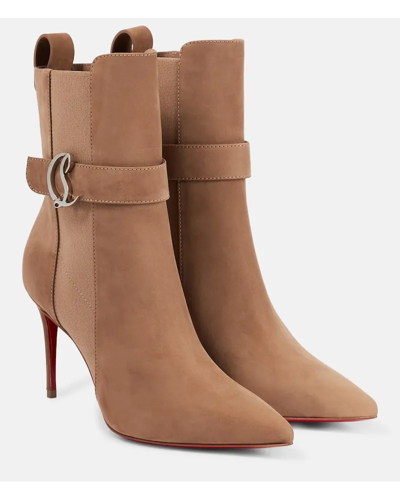 Christian Louboutin Stivaletti CL Chelsea Booty in suede Marrone