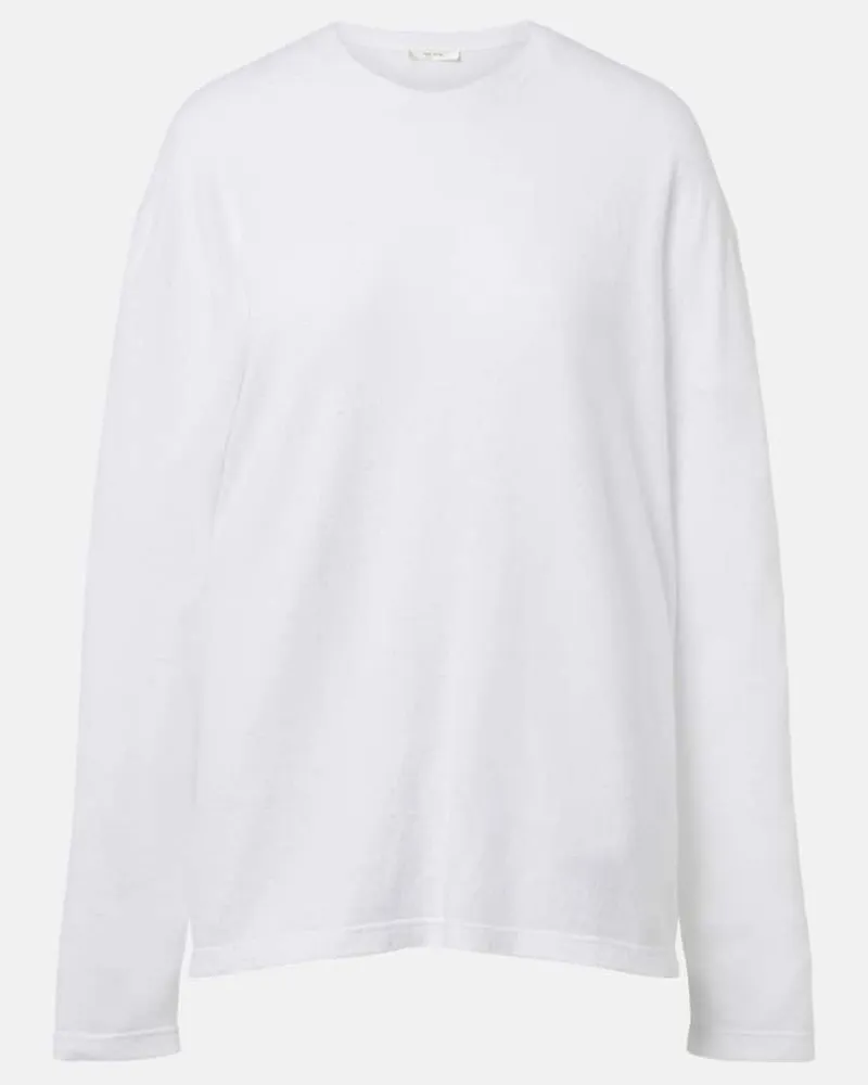 The Row Felpa oversize Kabira in cotone Bianco