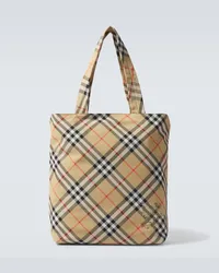 Burberry Borsa EKD in canvas Burberry Check Beige