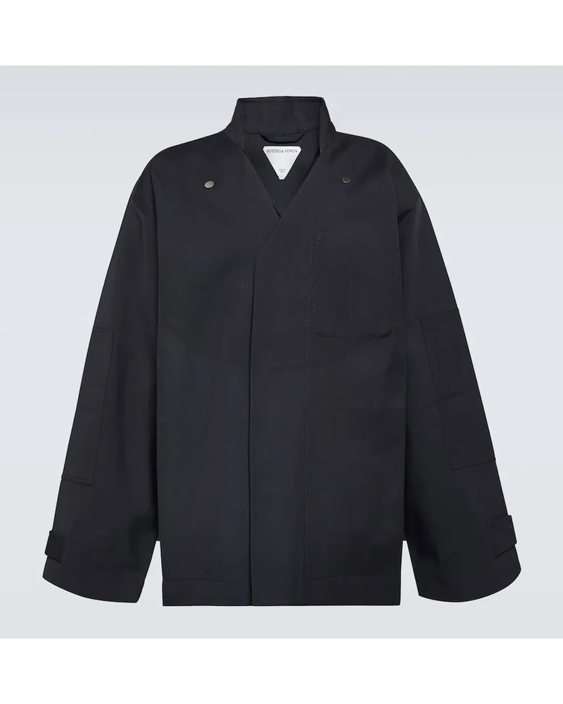 Bottega Veneta Giacca in lana e cotone Blu