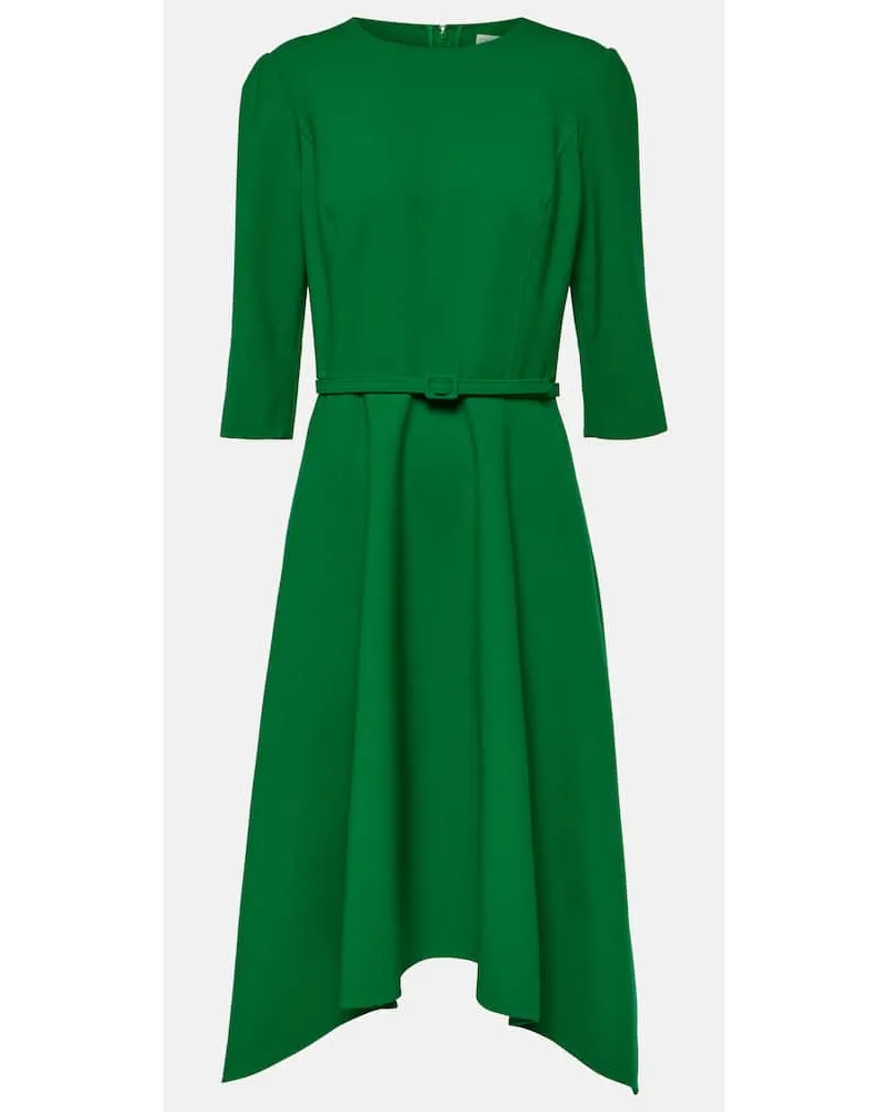 Oscar de la Renta Abito midi in misto lana Verde