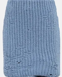 J.W.Anderson Minigonna in misto cotone distressed Blu