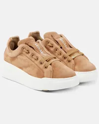 Max Mara Sneakers in suede Marrone