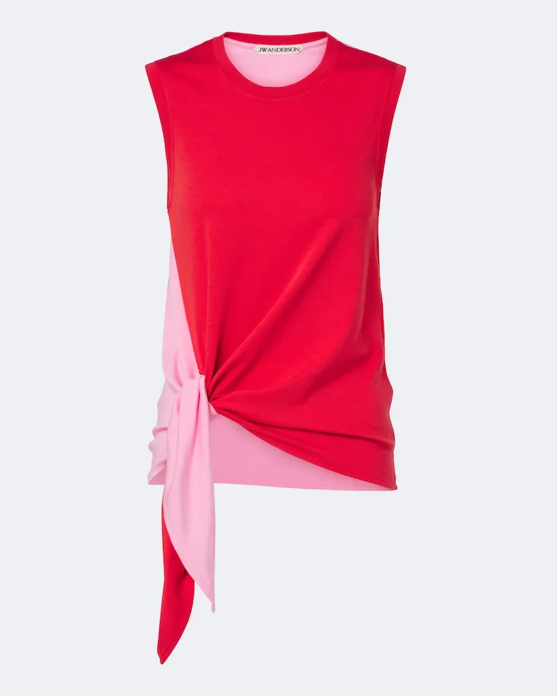 J.W.Anderson Top in jersey di cotone Rosso
