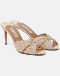 Aquazzura Mules Slow Kisses 75 Neutro