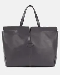 TOD'S Shopper Di Bag Folio Medium in pelle Grigio