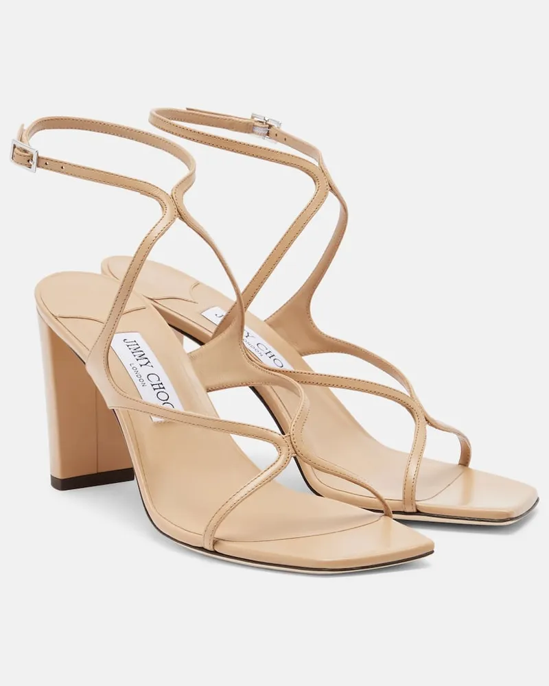 Jimmy Choo Sandali Azie in pelle Beige
