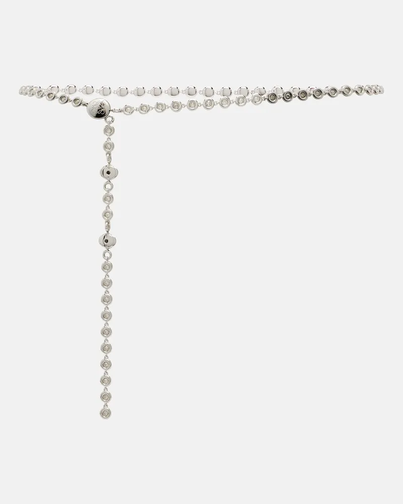 Loewe Cintura a catena con cristalli Argento