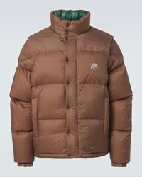 Moncler Piumino trapuntato reversibile Verone Marrone