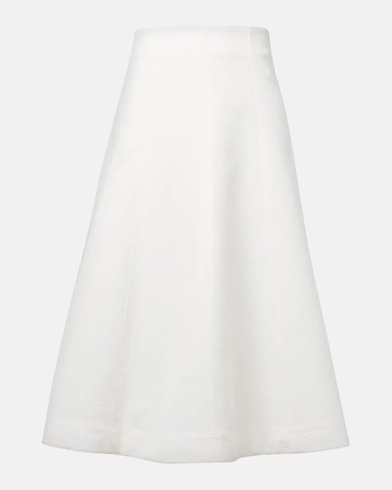 Veronica Beard Gonna midi Fellini in jacquard Bianco