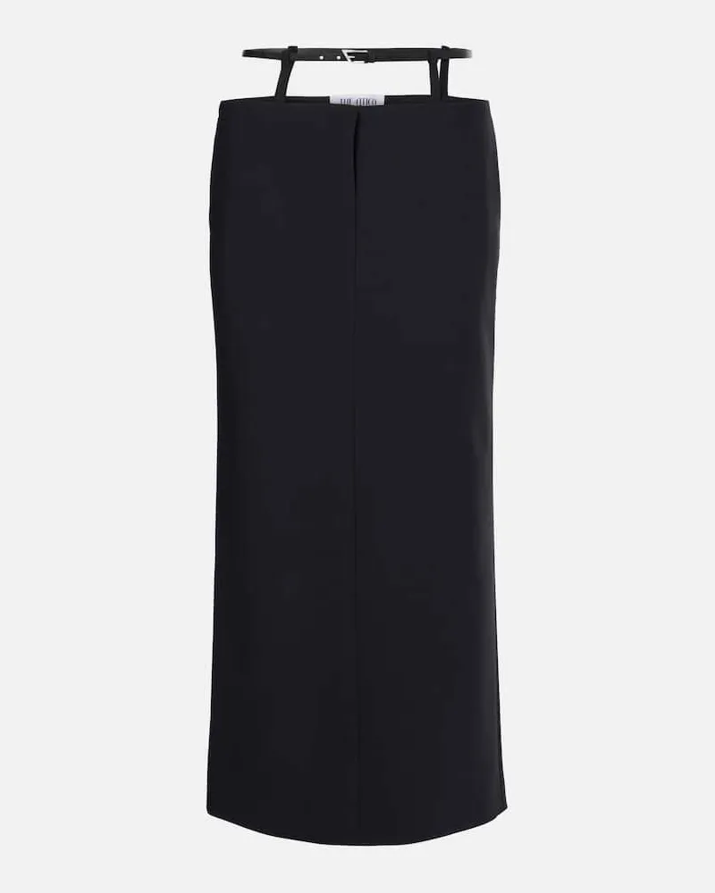 ATTICO Gonna midi con cut-out Nero