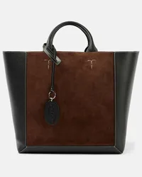 TOD'S Shopper Double Up Medium in suede Marrone