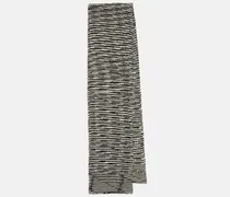 Sciarpa in maglia di lana a zig-zag