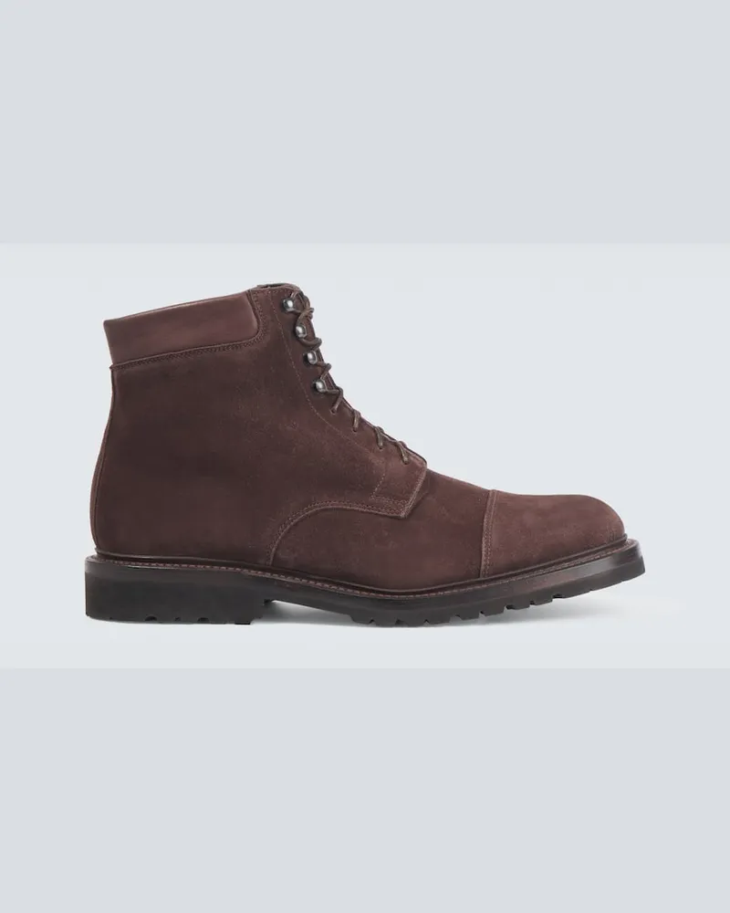 George Cleverley Stivaletti Taron II in suede Marrone