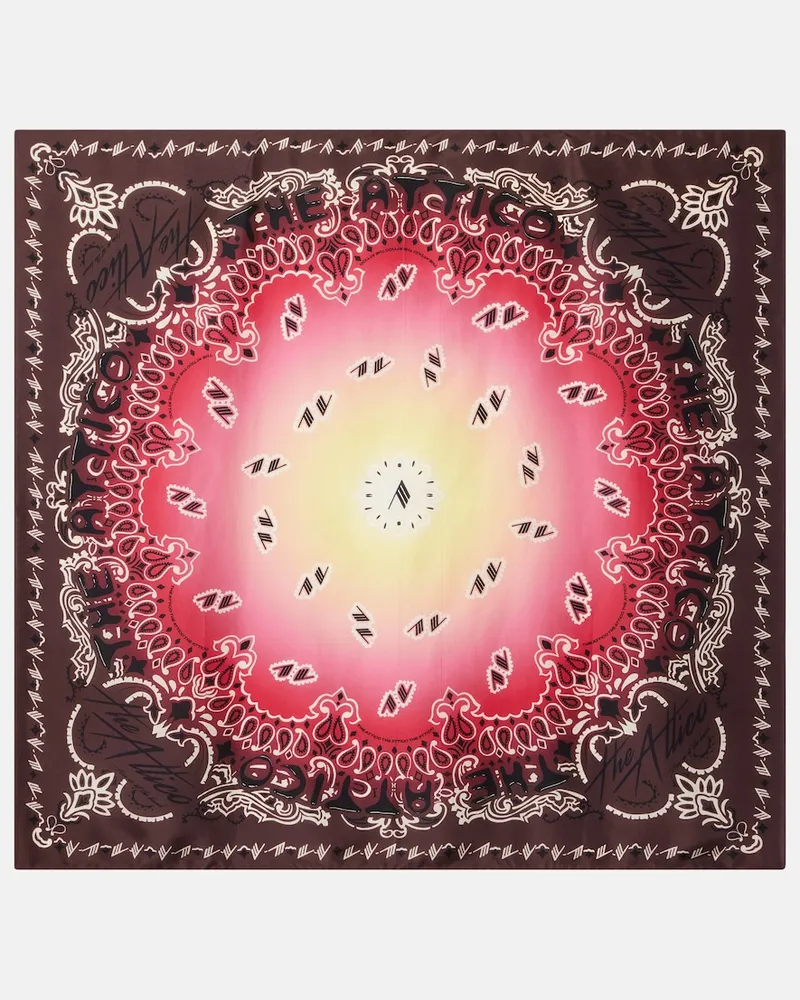 ATTICO Foulard in seta con stampa Multicolore