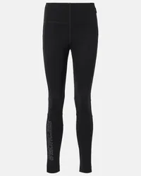 Moncler Leggings in tessuto tecnico Nero