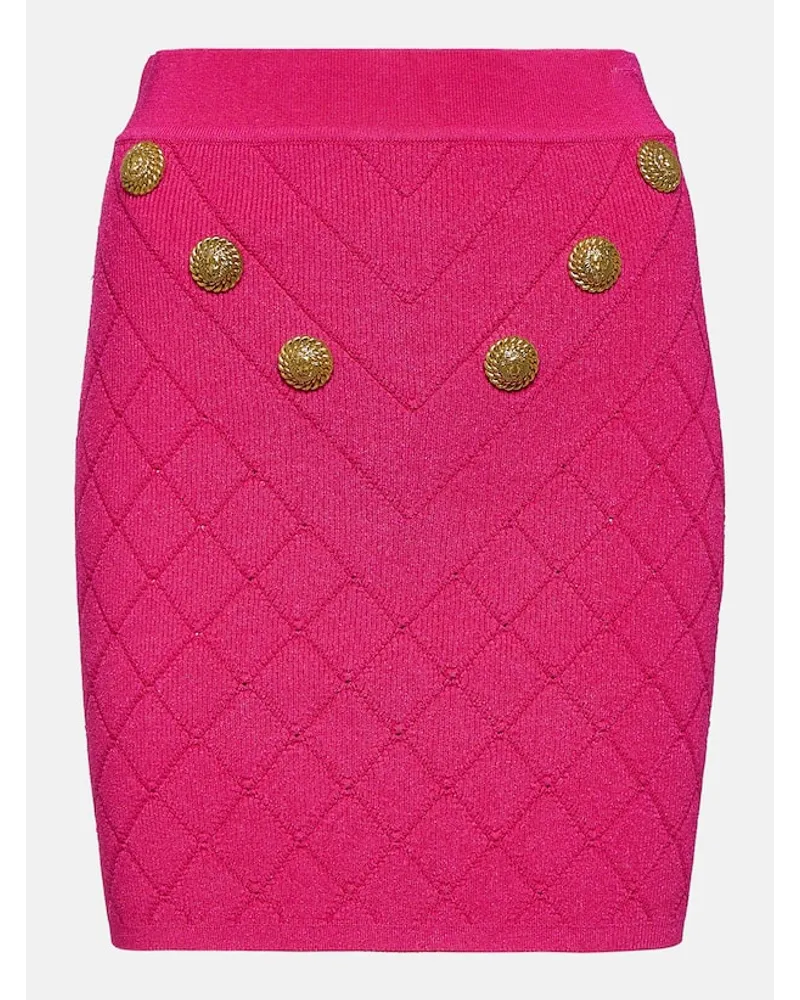 Balmain Minigonna in maglia Rosa