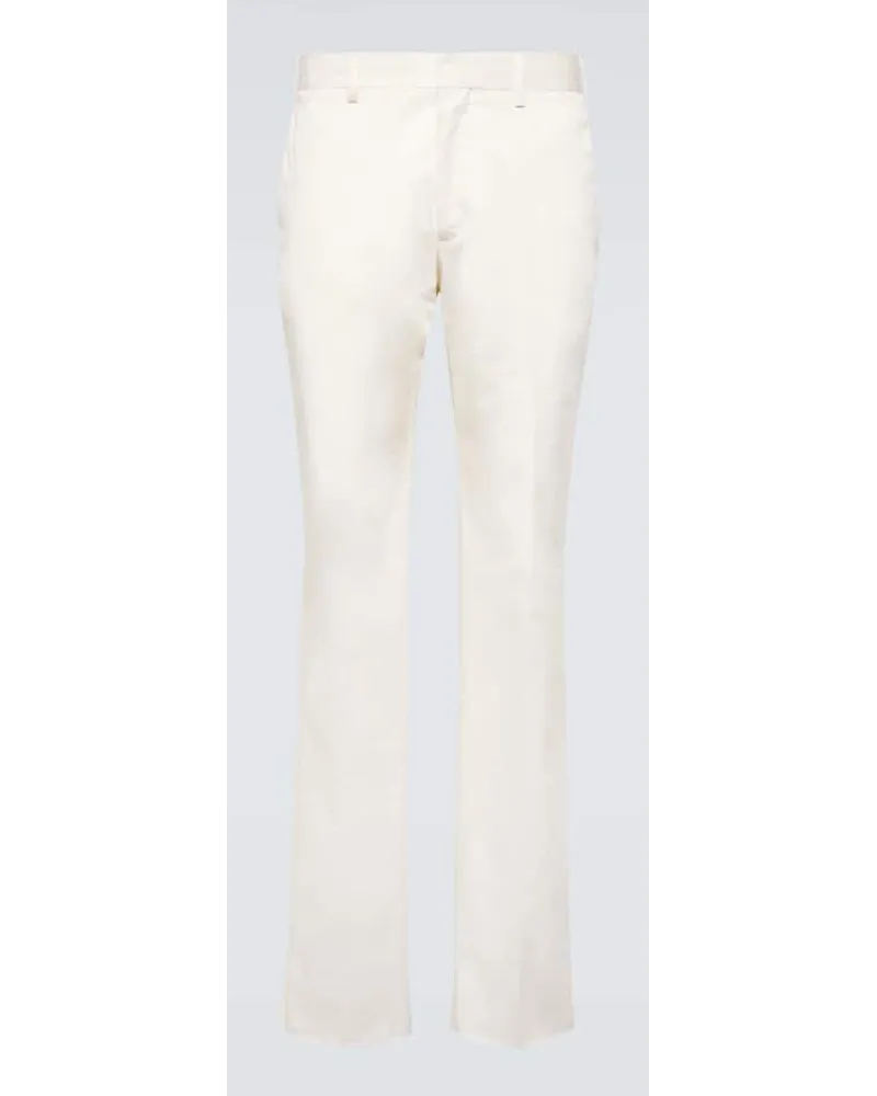 LARDINI Pantaloni chino in cotone Bianco