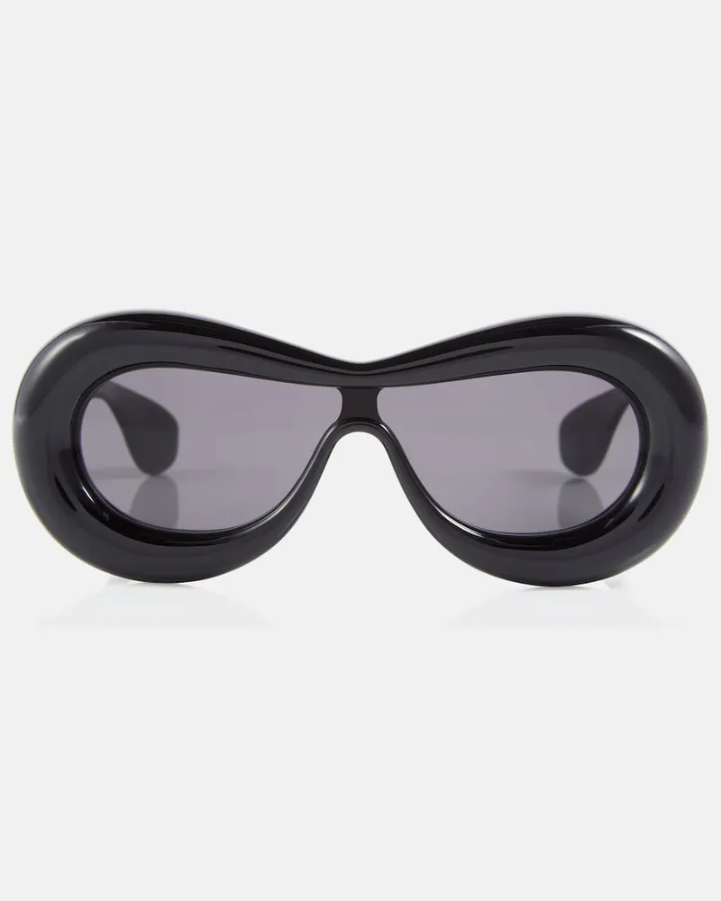 Loewe Occhiali da sole ovali Inflated Nero