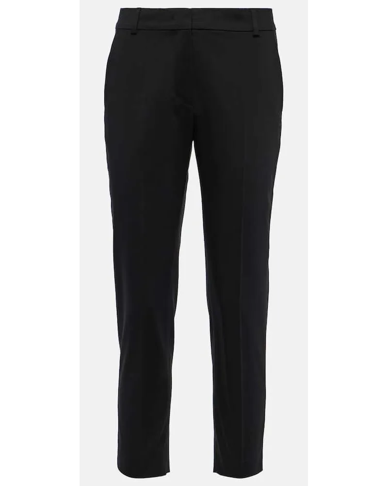 Max Mara Pantaloni slim cropped Lince Nero