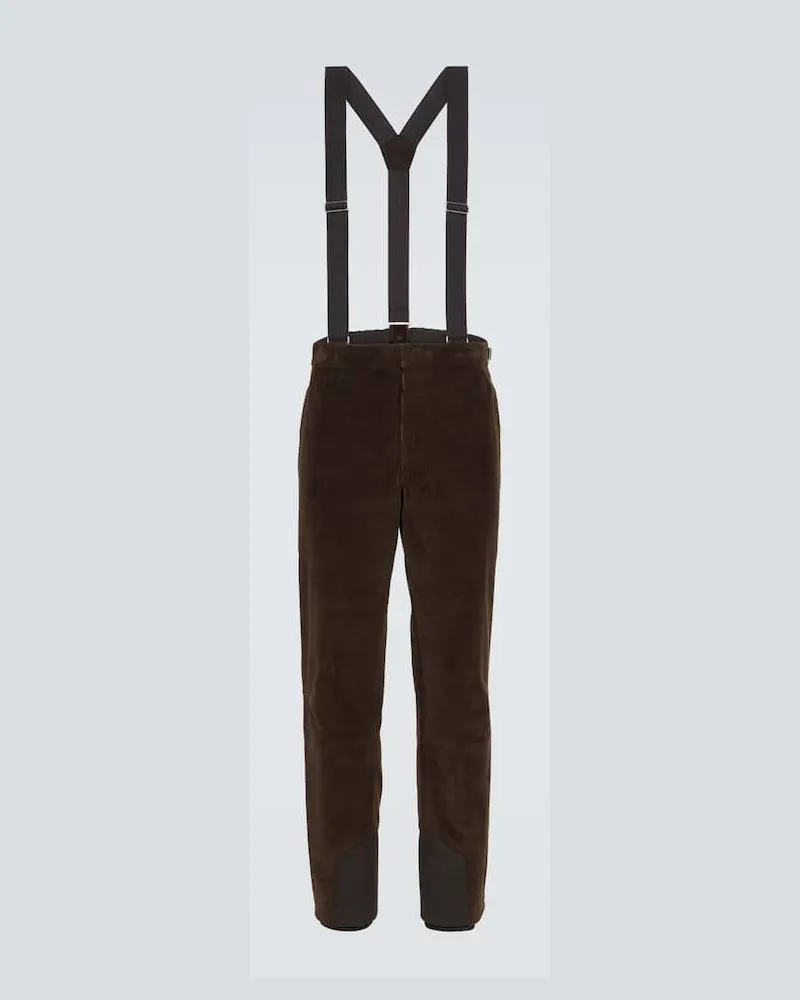 Ermenegildo Zegna Salopette da sci in cashmere e cotone Marrone