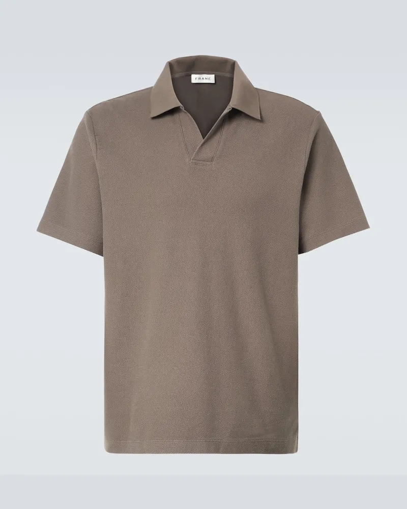 Frame Denim Polo in cotone jacquard Verde