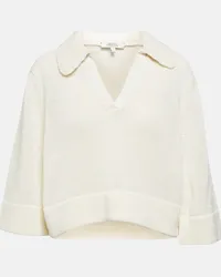 Dorothee Schumacher Pullover stile polo Sporty in misto lana Bianco