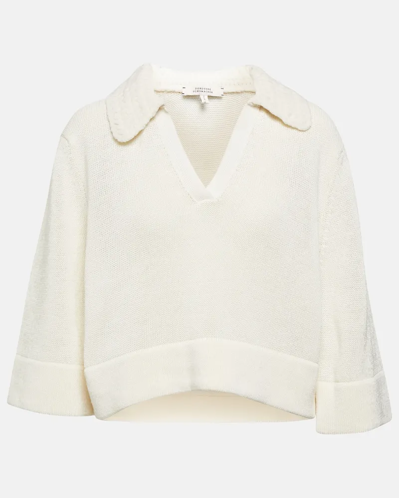 Dorothee Schumacher Polo Sporty in misto lana Bianco