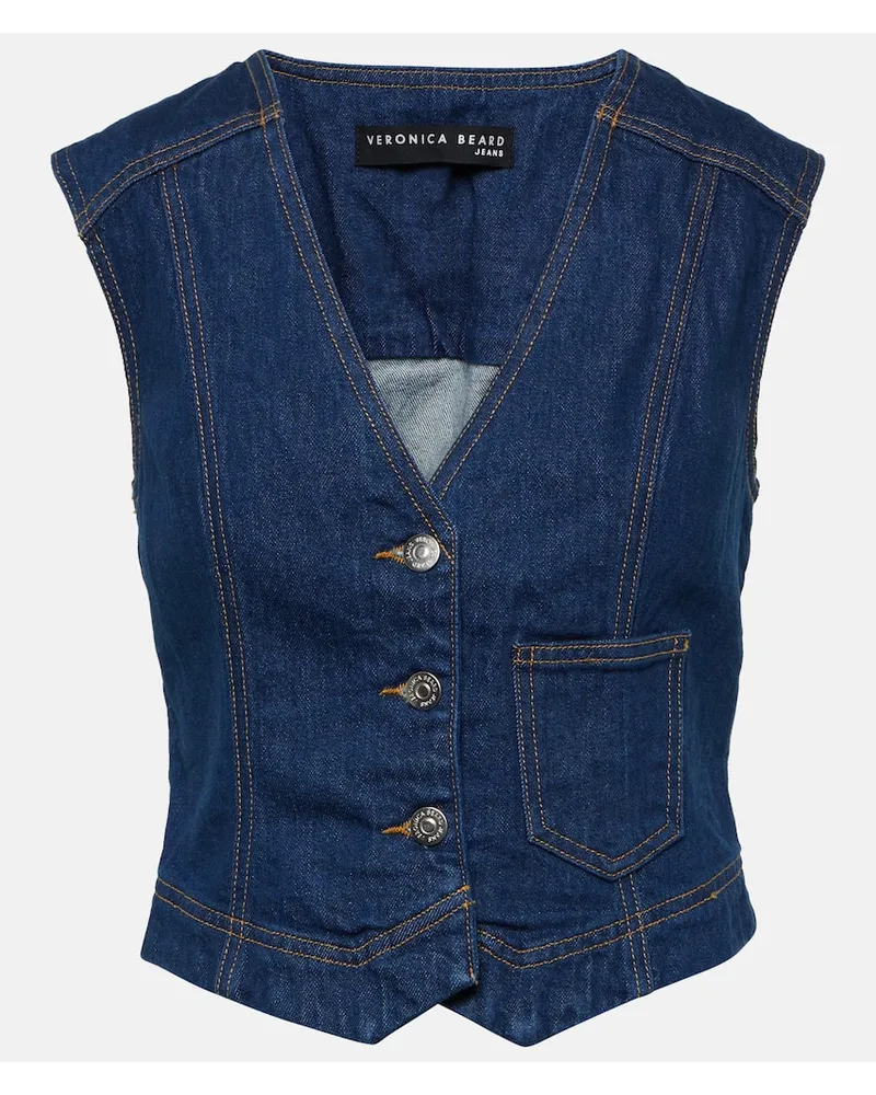 Veronica Beard Gilet di jeans Valeria Blu