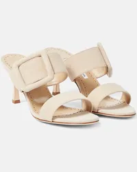 Manolo Blahnik Sandali in suede Beige