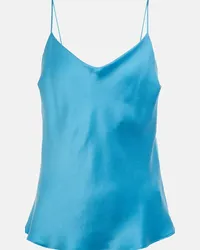 ASCENO Camisole Milos in seta Blu