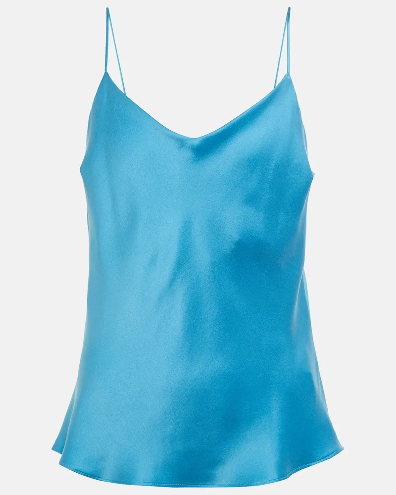 ASCENO Camisole Milos in seta Blu