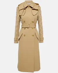 Chloé Chloé Trench in lana vergine con pizzo Beige